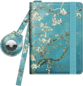 Fintie Passport Holder with Airtag Holder, Slim Travel Wallet RFID Blocking Passport Cover Protector Essentials with Credit Card Slots for Women/Men