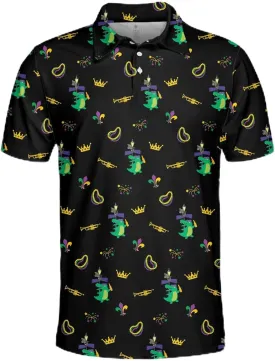 Funny Golf Shirts for Men Dry Fit, Tropical Hawaiian Golf Polo Shirt, Mens Golf Polos Golfing