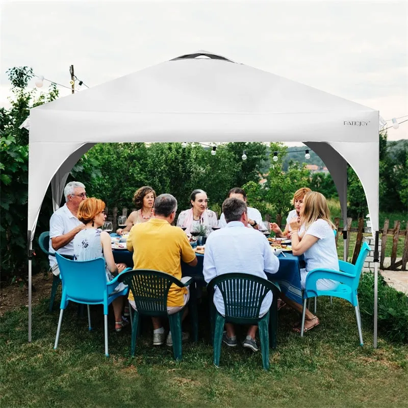 GrandShoppersHub  10' x 10' Outdoor Pop-up Canopy Tent Height Adjustable with Roller Bag