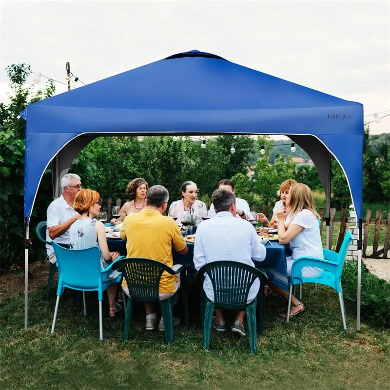 GrandShoppersHub  10' x 10' Outdoor Pop-up Canopy Tent Height Adjustable with Roller Bag