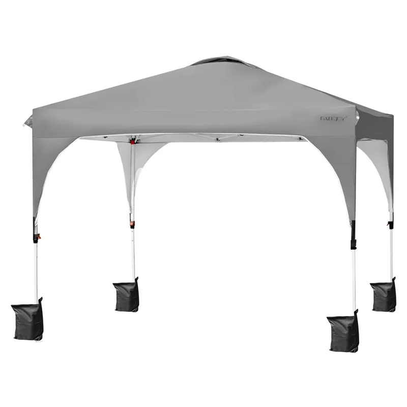 GrandShoppersHub  10' x 10' Outdoor Pop-up Canopy Tent Height Adjustable with Roller Bag