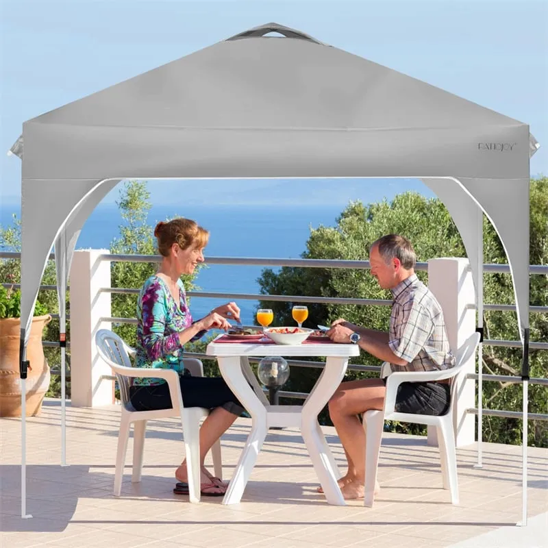 GrandShoppersHub  10' x 10' Outdoor Pop-up Canopy Tent Height Adjustable with Roller Bag
