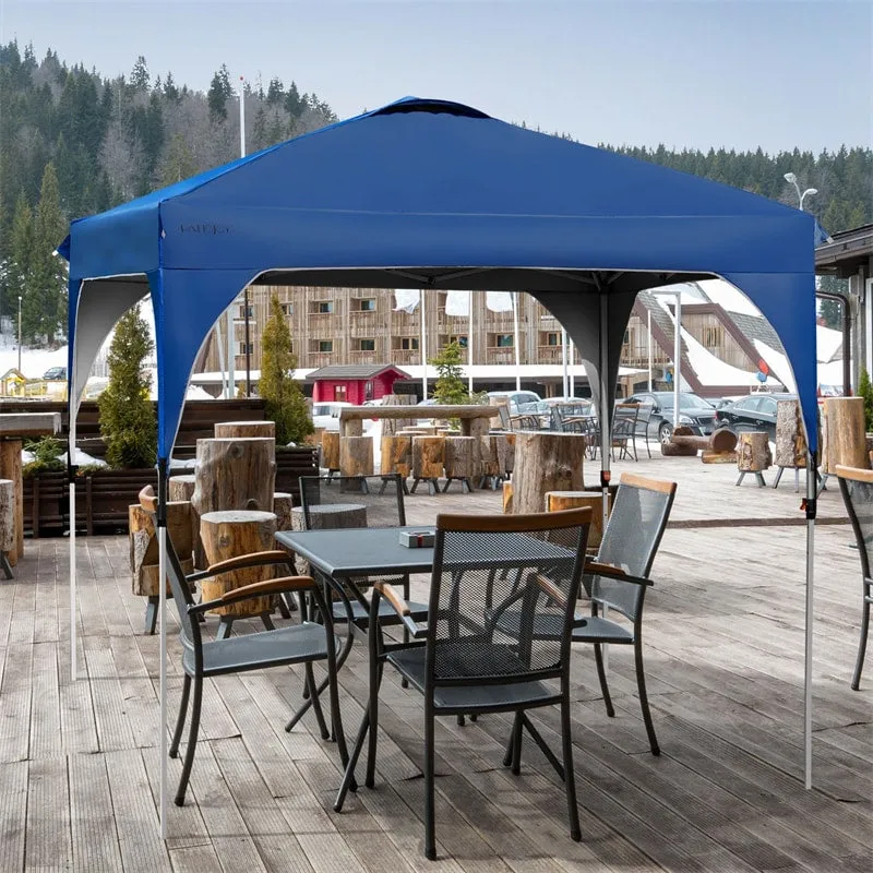 GrandShoppersHub  10' x 10' Outdoor Pop-up Canopy Tent Height Adjustable with Roller Bag