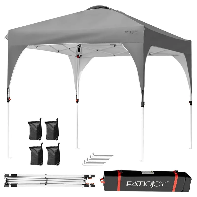 GrandShoppersHub  10' x 10' Outdoor Pop-up Canopy Tent Height Adjustable with Roller Bag