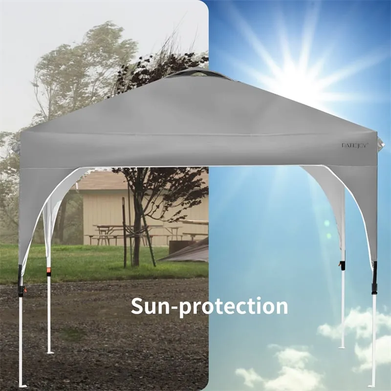 GrandShoppersHub  10' x 10' Outdoor Pop-up Canopy Tent Height Adjustable with Roller Bag