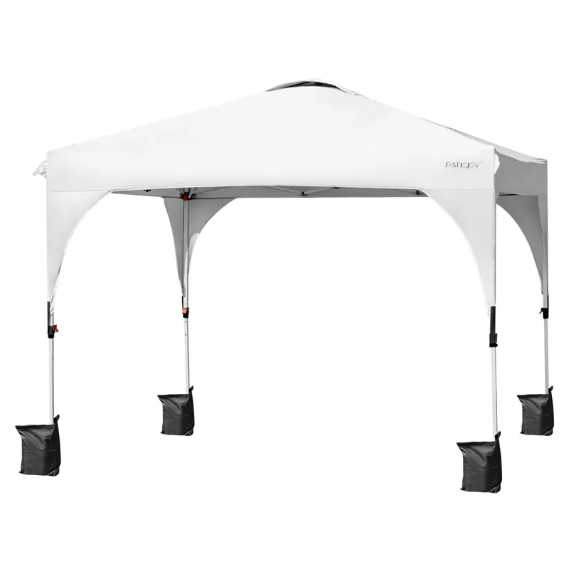 GrandShoppersHub  10' x 10' Outdoor Pop-up Canopy Tent Height Adjustable with Roller Bag