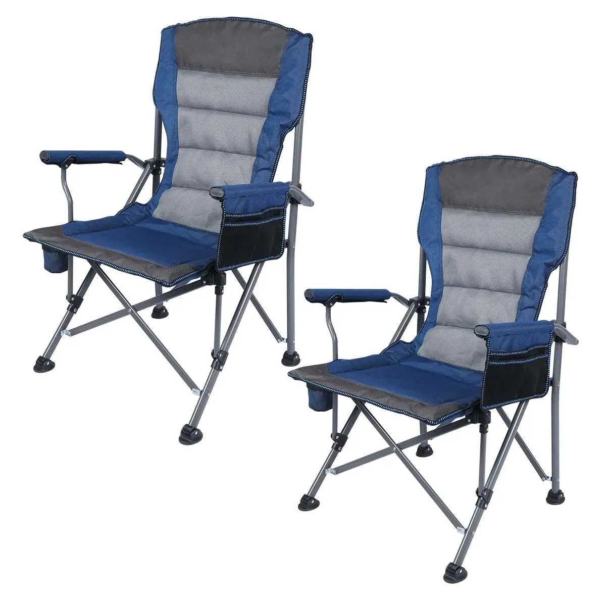 Heavy Duty Folding Camping Chair with High Back & Cup Holder