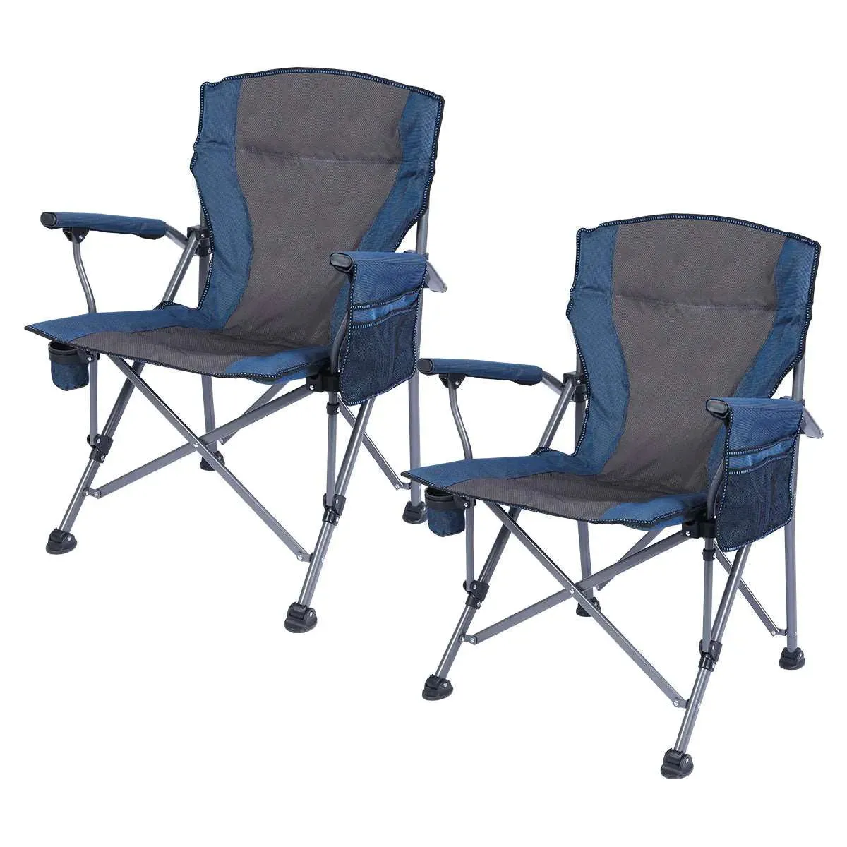 Heavy Duty Folding Camping Chair with High Back & Cup Holder