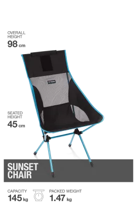 HELINOX Sunset Chair Black w' Blue Frame