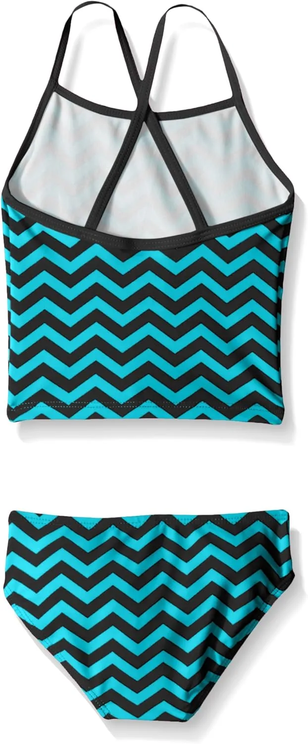 Kanu Surf Girls' Melanie Beach Sport UPF 50  Banded Tankini 2-Piece Swimsuit