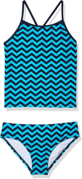 Kanu Surf Girls' Melanie Beach Sport UPF 50  Banded Tankini 2-Piece Swimsuit