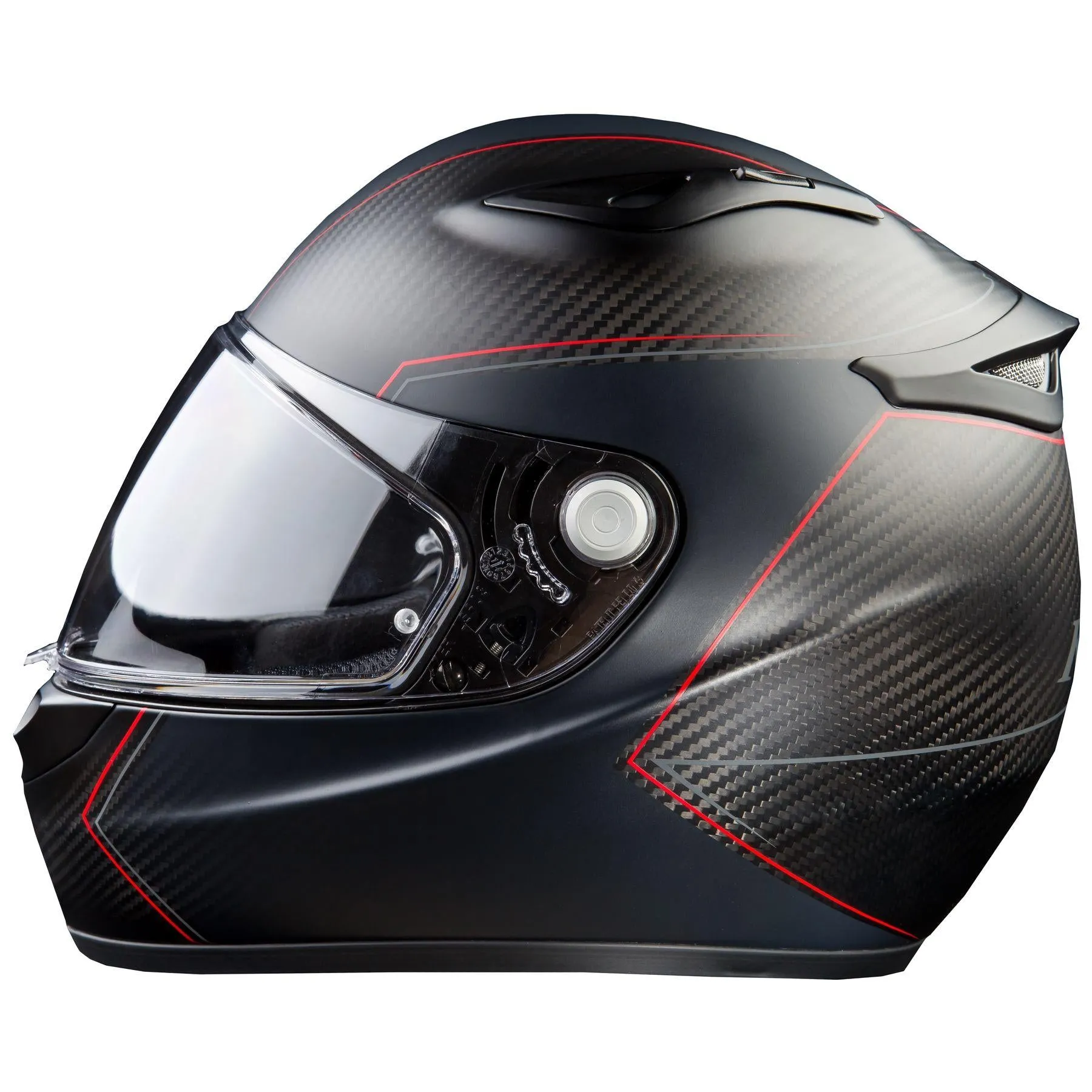 Klim K1R Raw Karbon Helmet Meridian Red