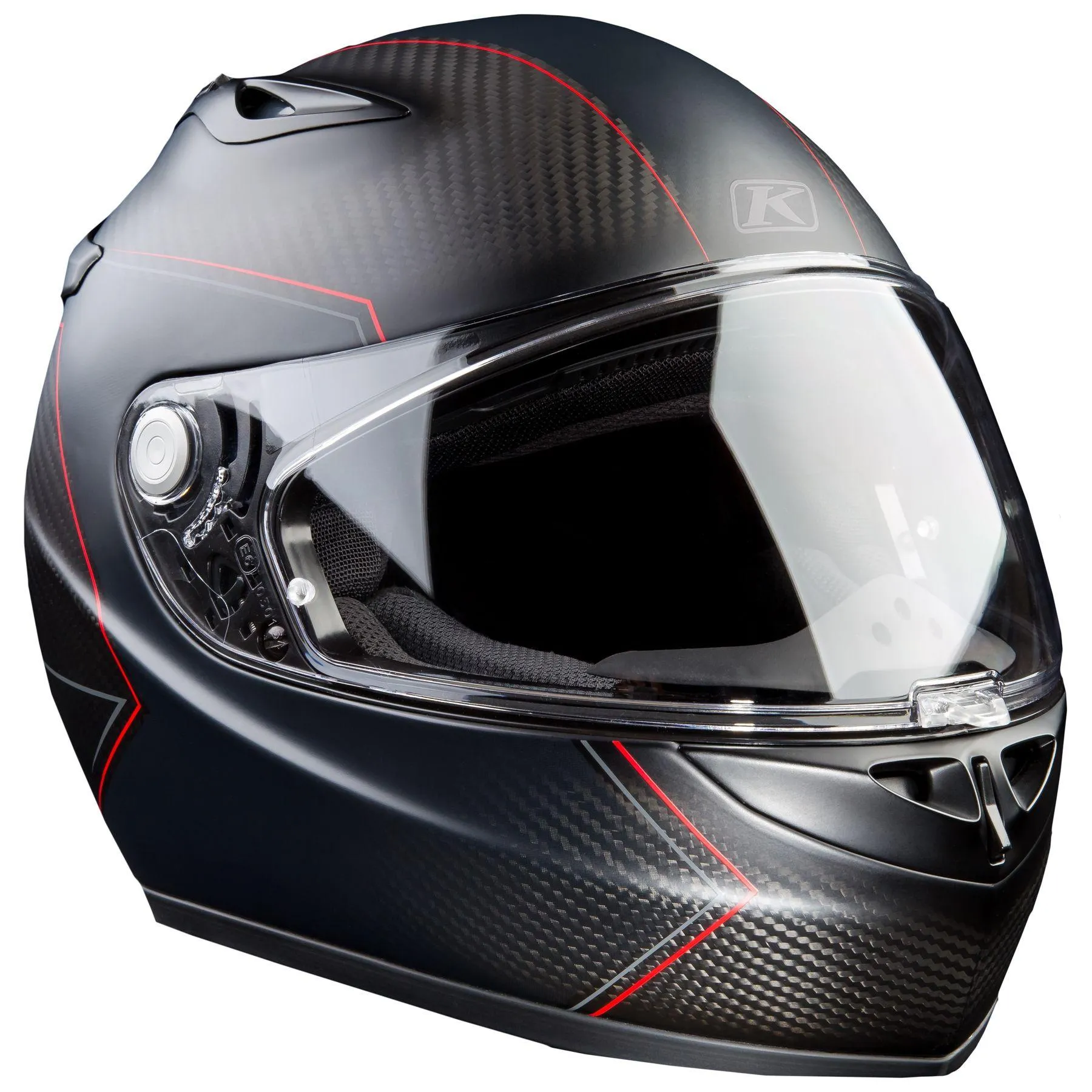 Klim K1R Raw Karbon Helmet Meridian Red