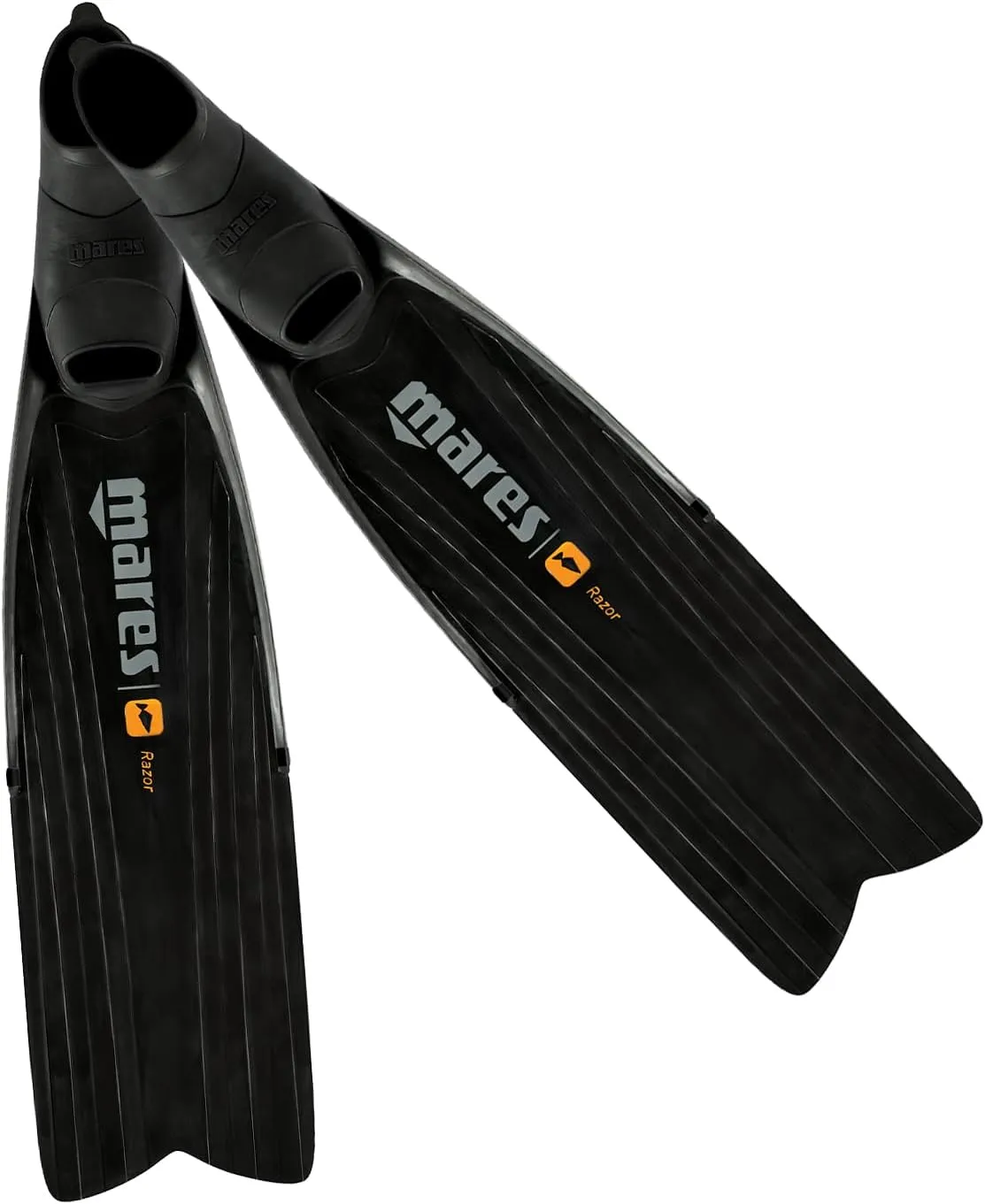 Mares Unisex Adult Razor Pro Full Foot Swim Fins - Long Blade Flippers for Freediving & Spearfishing