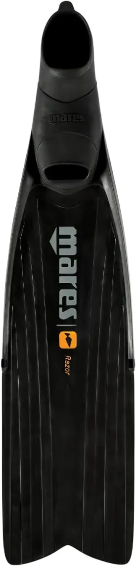 Mares Unisex Adult Razor Pro Full Foot Swim Fins - Long Blade Flippers for Freediving & Spearfishing