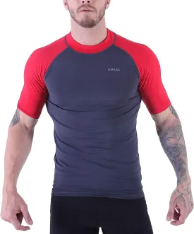 Men's Diving Rash Guard Swim Shirt Loose Fit Athletic Undershirt Quick Dry Surfing Tops UPF 50 
