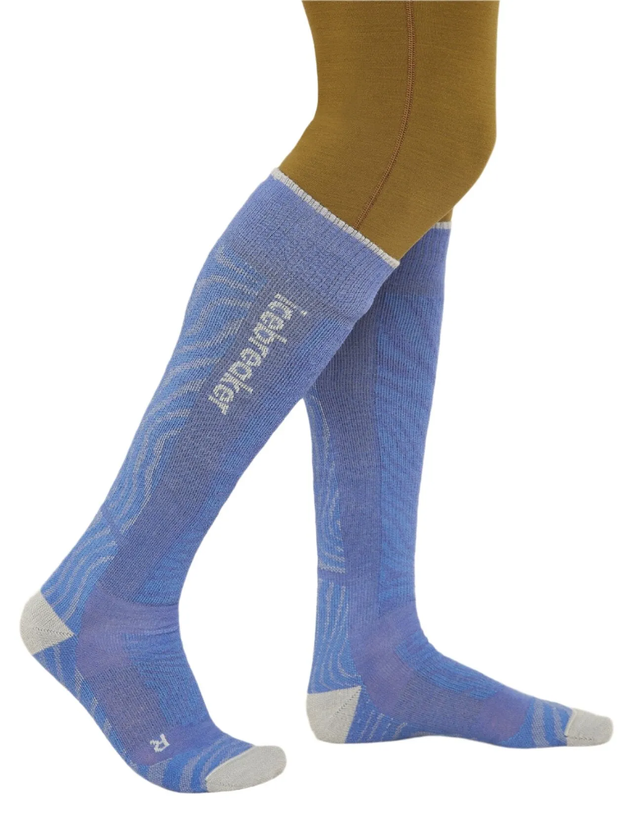Merino Blend Ski  Medium Over The Calf Mountain Contour Socks - Men's