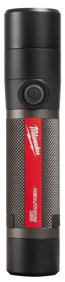 Milwaukee 2160-21 USB Rechargeable Compact Flashlight, 3 Ah, Lithium-Ion Battery, LED Lamp, Bulls Eye/Flood/Spot Beam :EA: QUANTITY: 1