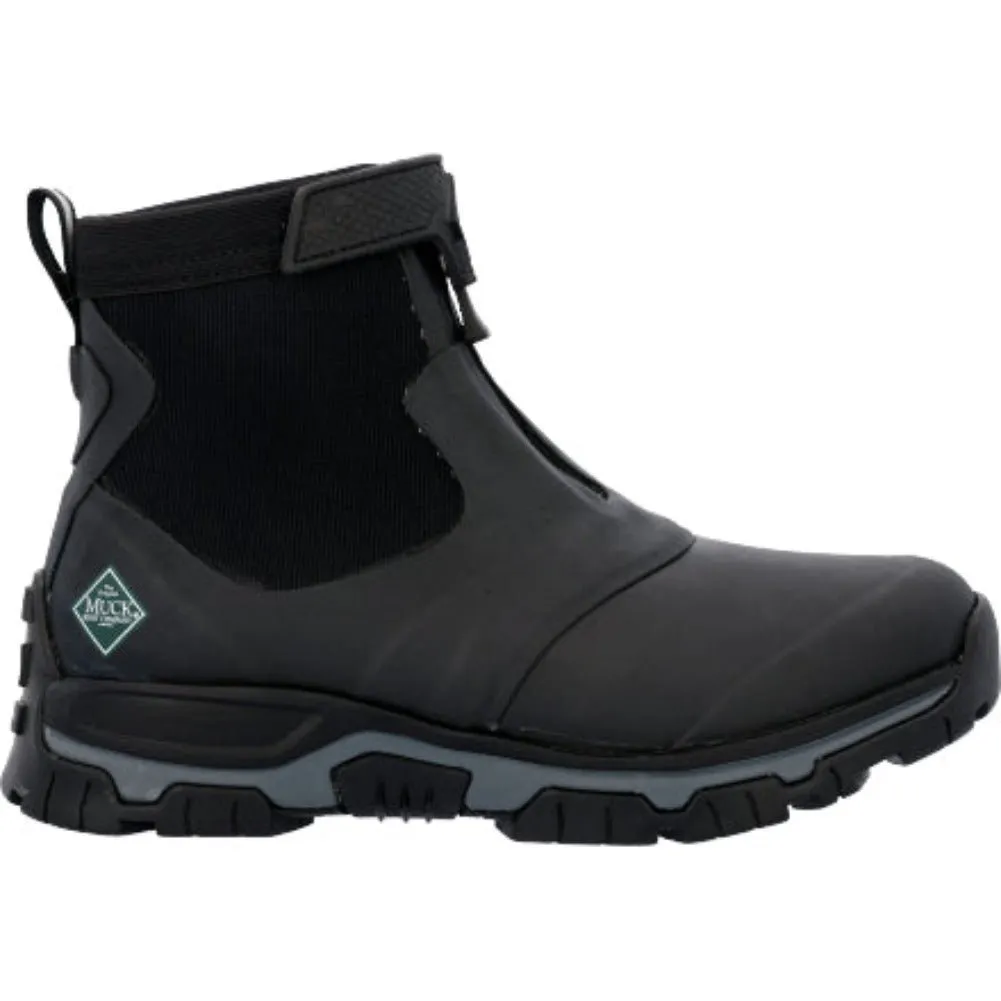 Muck Apex Men's Mid Zip Ankle Boots Axmz000 In Black