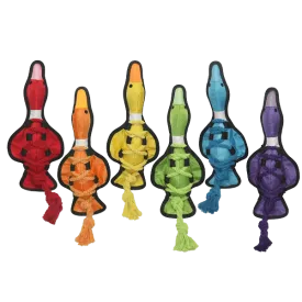 Multipet Cross-Ropes Duck Assorted Dog Toy