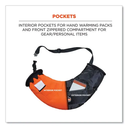 N-ferno 6980 Winter Hand Warmer Muff Kit With 5 Hand Warmer Packets, Nylon/fleece/neoprene, Black, Ships In 1-3 Business Days