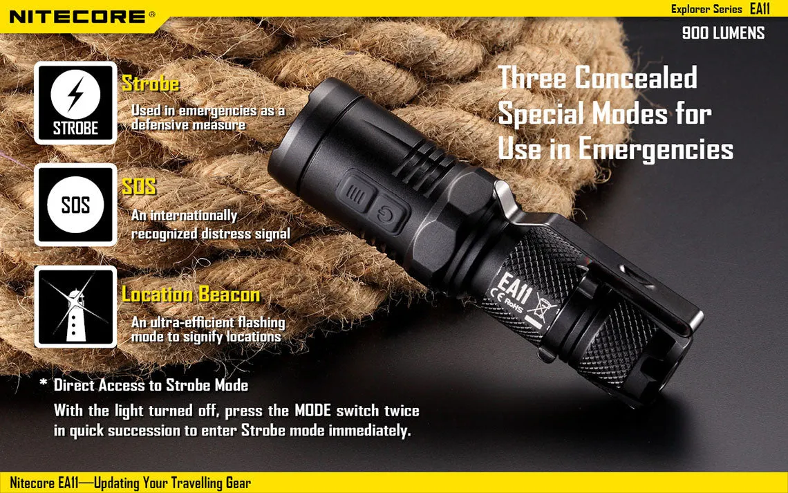 Nitecore EA11 900 Lumens LED Flashlight