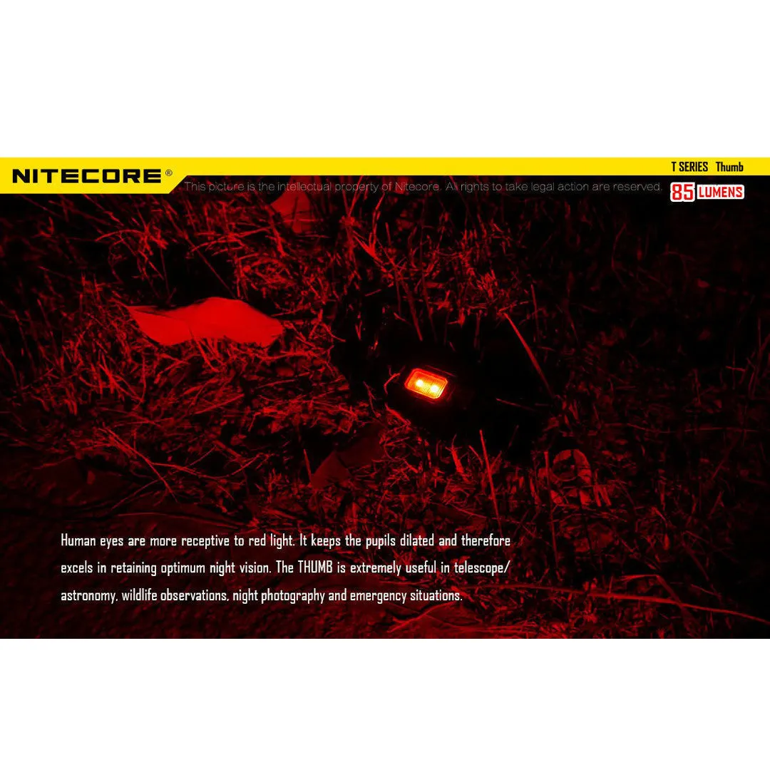 Nitecore THUMB Clip-On/Tiltable Keychain Light (85 Lumens | Rechargeable)