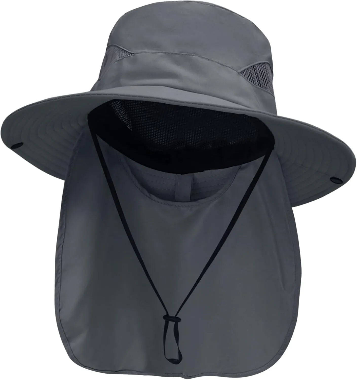 NPJY Sun Fishing Hats for Men Women UV Sun Protection Bucket Hat with Foldable Neck Flap