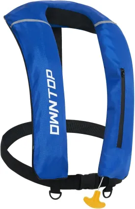 Owntop Inflatable Swim Vest Manual, Soft Padded Neckline, Secure Reflective Tapes, 24g CO2 Cartridge Included, Lightweight for Kayak, Fishing, Paddle Sports