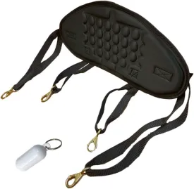 Pactrade Marine Adjustable Straps Black Padded Kayak Back Canoe Backrest Support Comfy Cushion Sit On Top Fishing Brass Clips Canoeing Kayaking Rafting Rest Pad Antiskid (1)