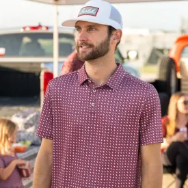 Performance Polo - Texas Maroon & Grey