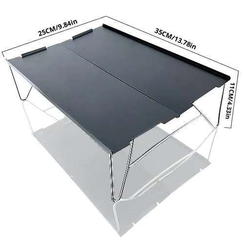 Portable Outdoor Mini Folding Table Aluminum Alloy Collapsible Desk for Barbecue Camping Mountaineering