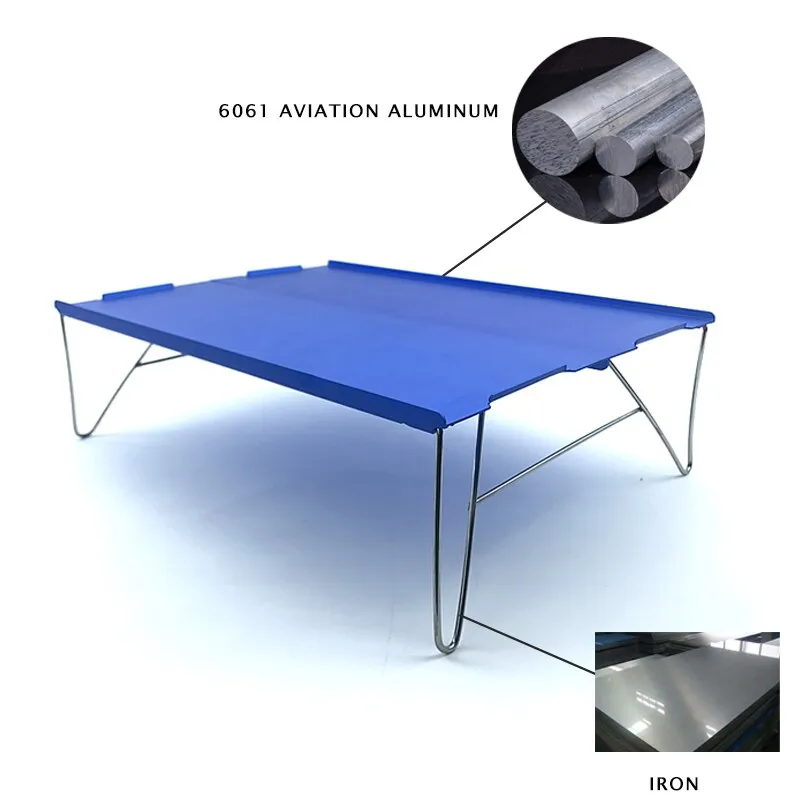 Portable Outdoor Mini Folding Table Aluminum Alloy Collapsible Desk for Barbecue Camping Mountaineering