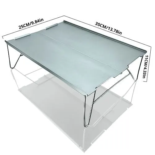 Portable Outdoor Mini Folding Table Aluminum Alloy Collapsible Desk for Barbecue Camping Mountaineering