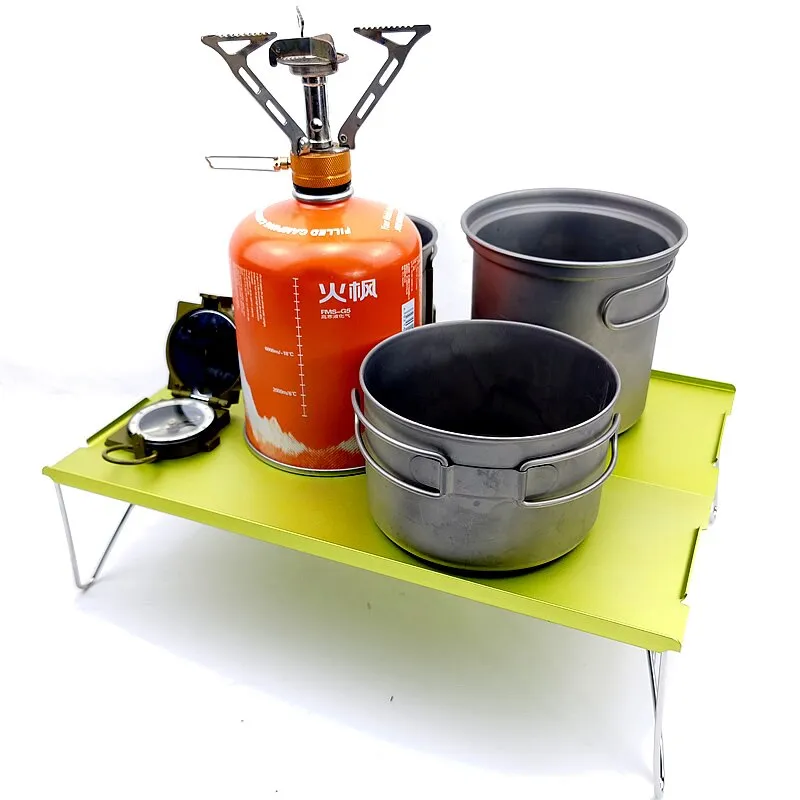 Portable Outdoor Mini Folding Table Aluminum Alloy Collapsible Desk for Barbecue Camping Mountaineering