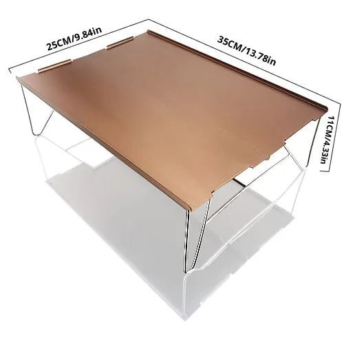 Portable Outdoor Mini Folding Table Aluminum Alloy Collapsible Desk for Barbecue Camping Mountaineering