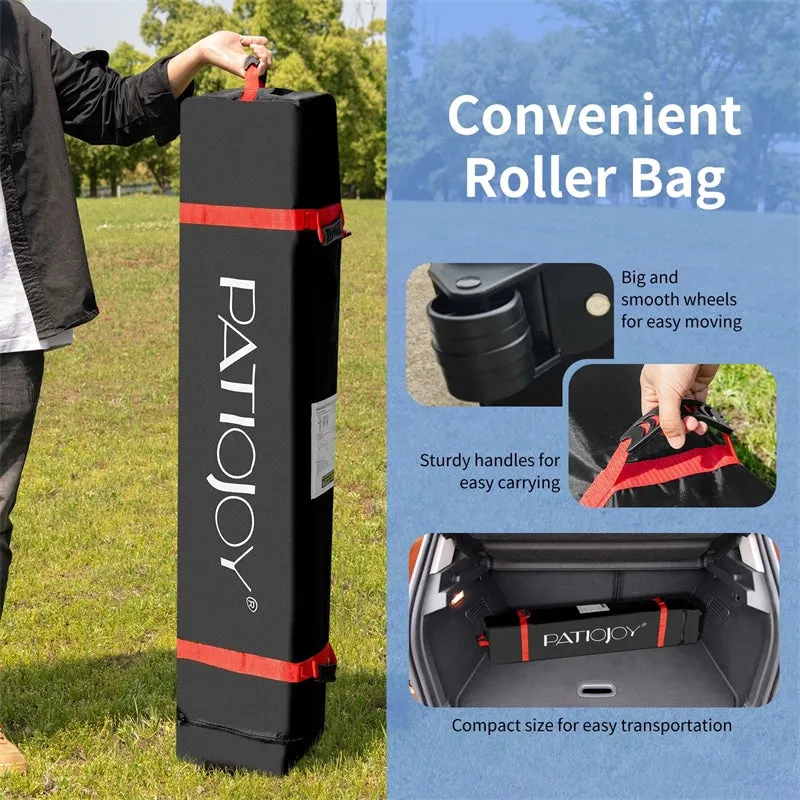 PulseMartix  10' x 10' Outdoor Pop-up Canopy Tent Height Adjustable with Roller Bag