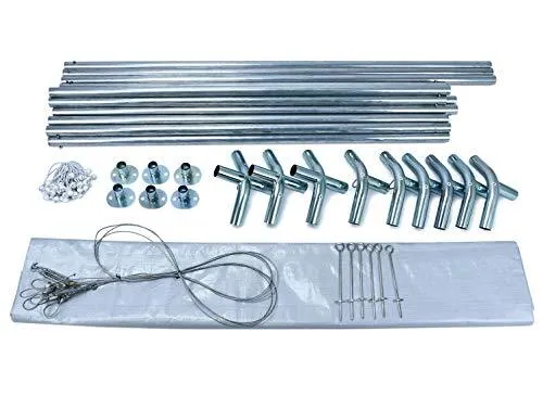 Quictent 10X20ft Upgraded Heavy Duty Car Canopy Galvanized Frame Carport Outdoor Boat Shelter with 3 Reinforced Steel Cables