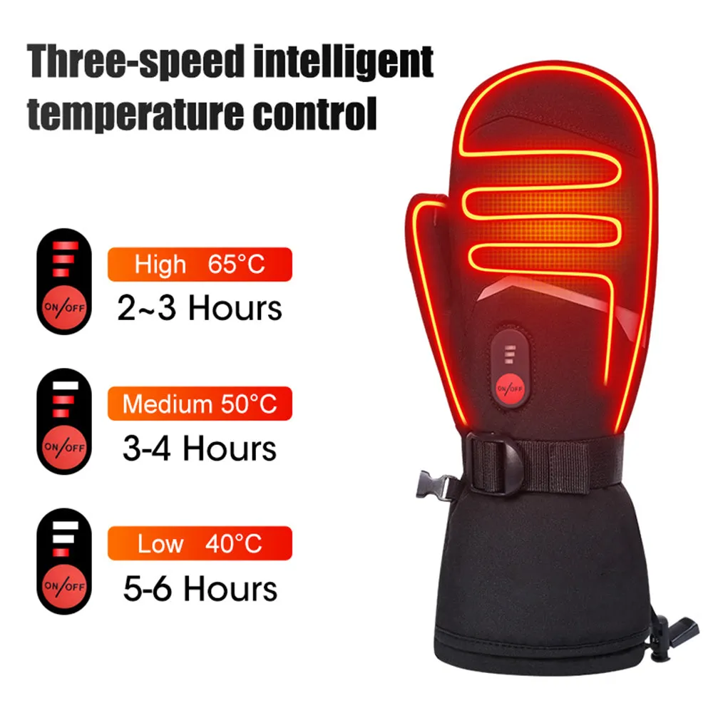 S66E Heated Mittens Electric Ski Gloves