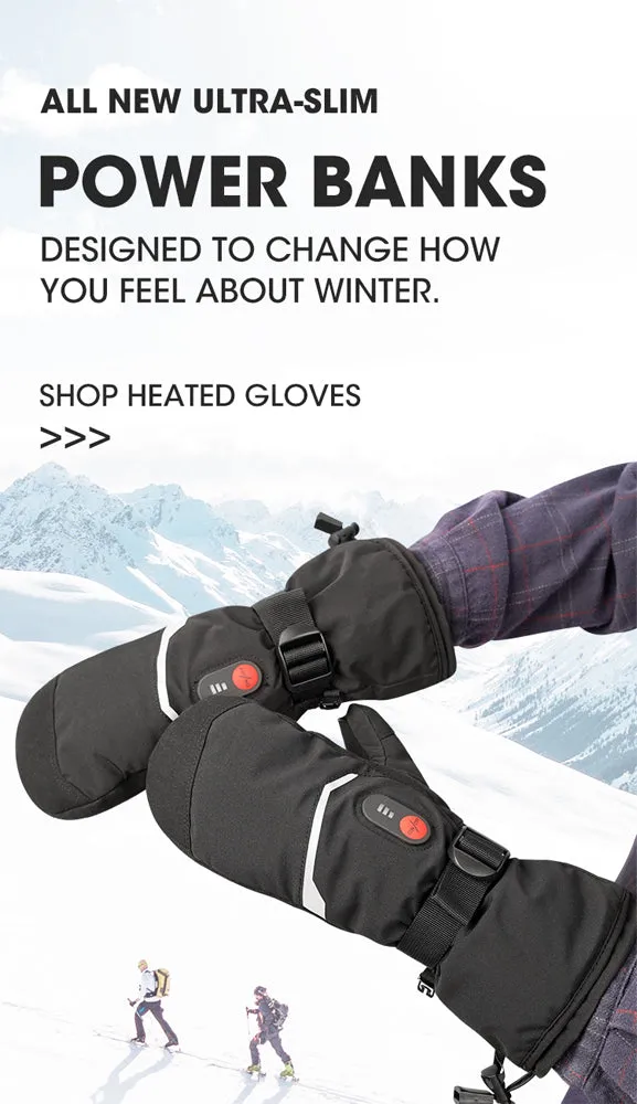 S66E Heated Mittens Electric Ski Gloves