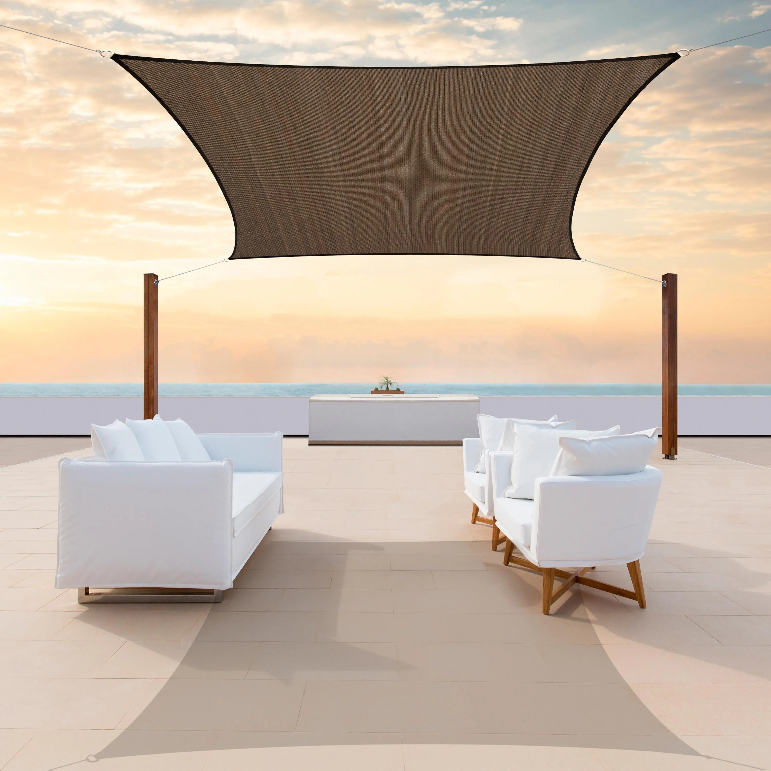 Square Sun Shade Sail Canopy, Commercial Grade, 4 Sizes, 8 Colors