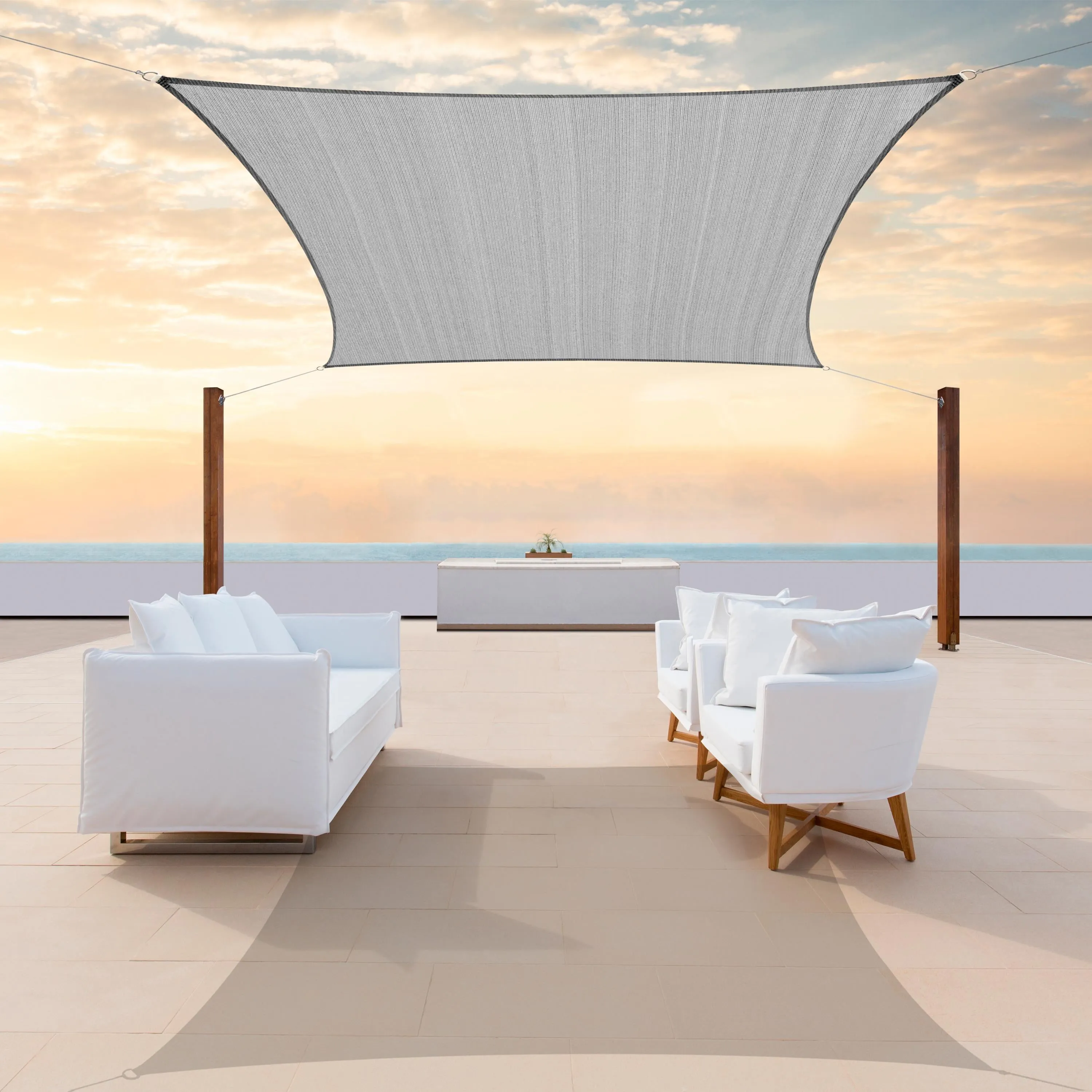 Square Sun Shade Sail Canopy, Commercial Grade, 4 Sizes, 8 Colors