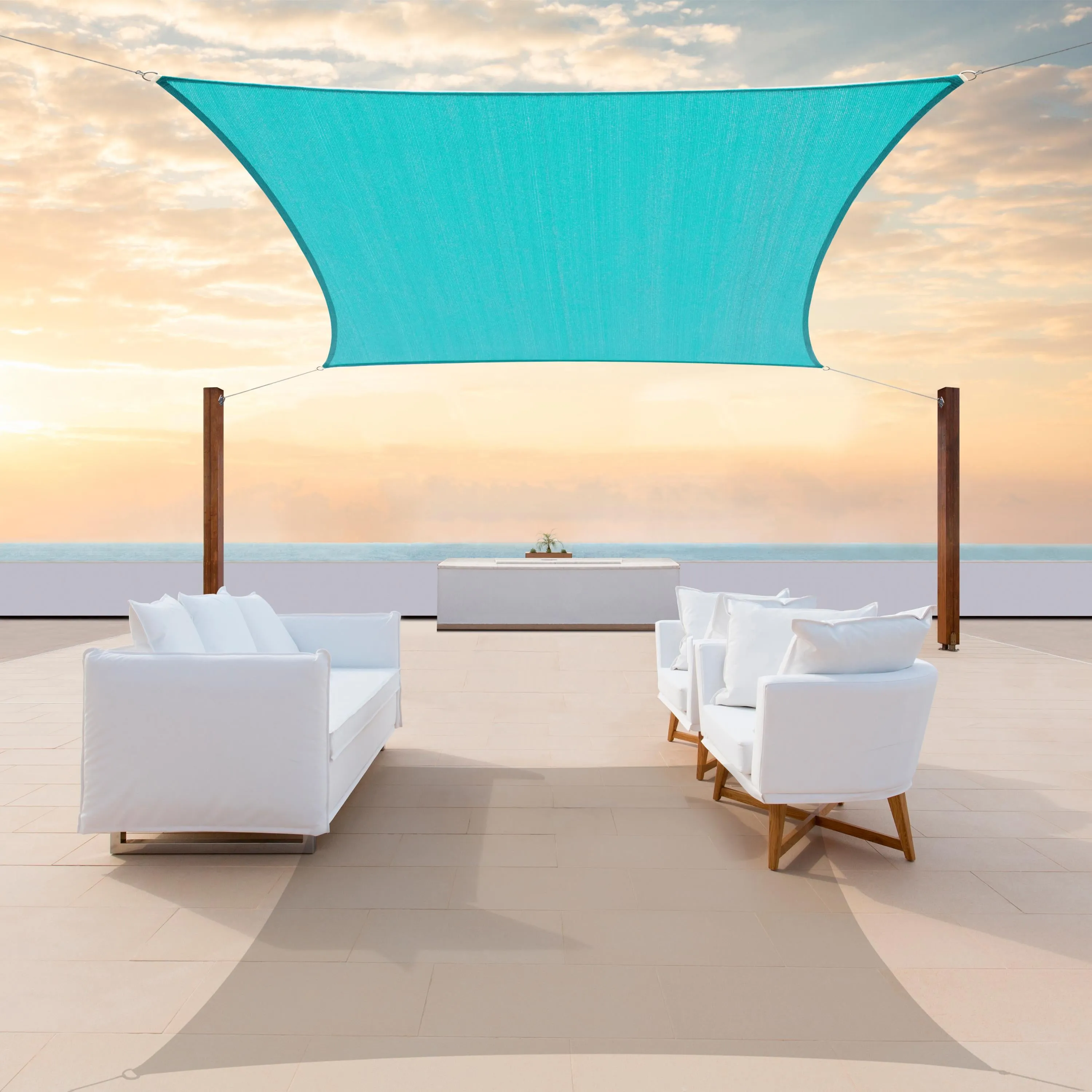 Square Sun Shade Sail Canopy, Commercial Grade, 4 Sizes, 8 Colors