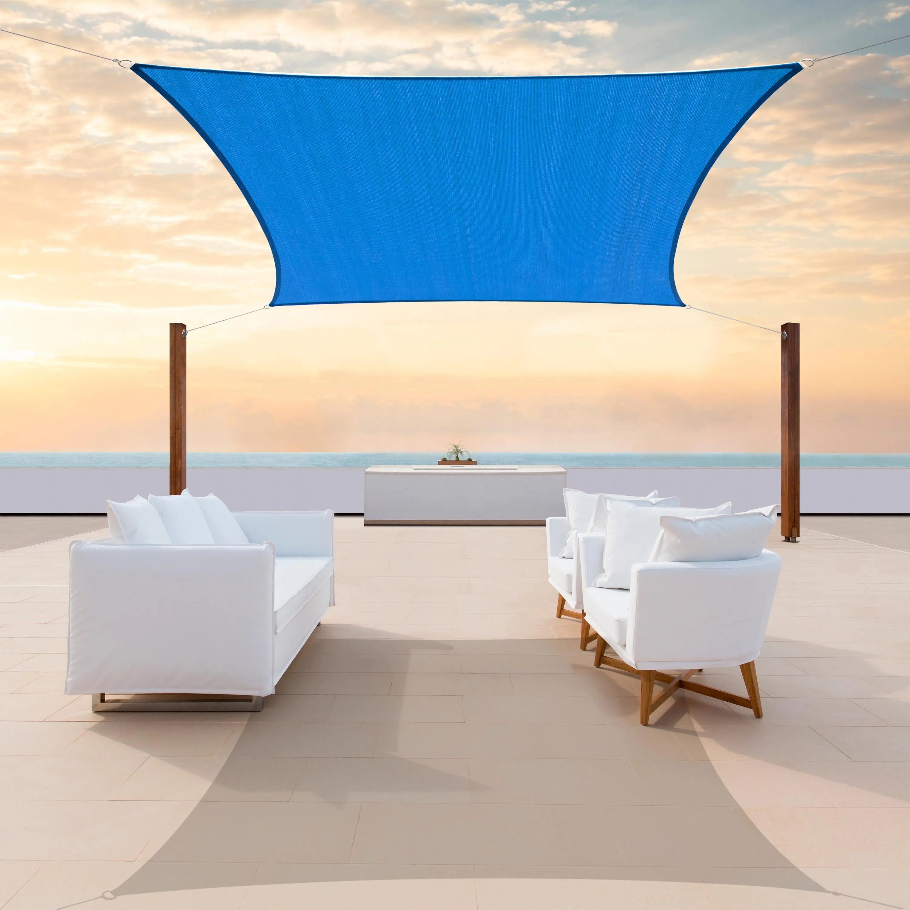 Square Sun Shade Sail Canopy, Commercial Grade, 4 Sizes, 8 Colors