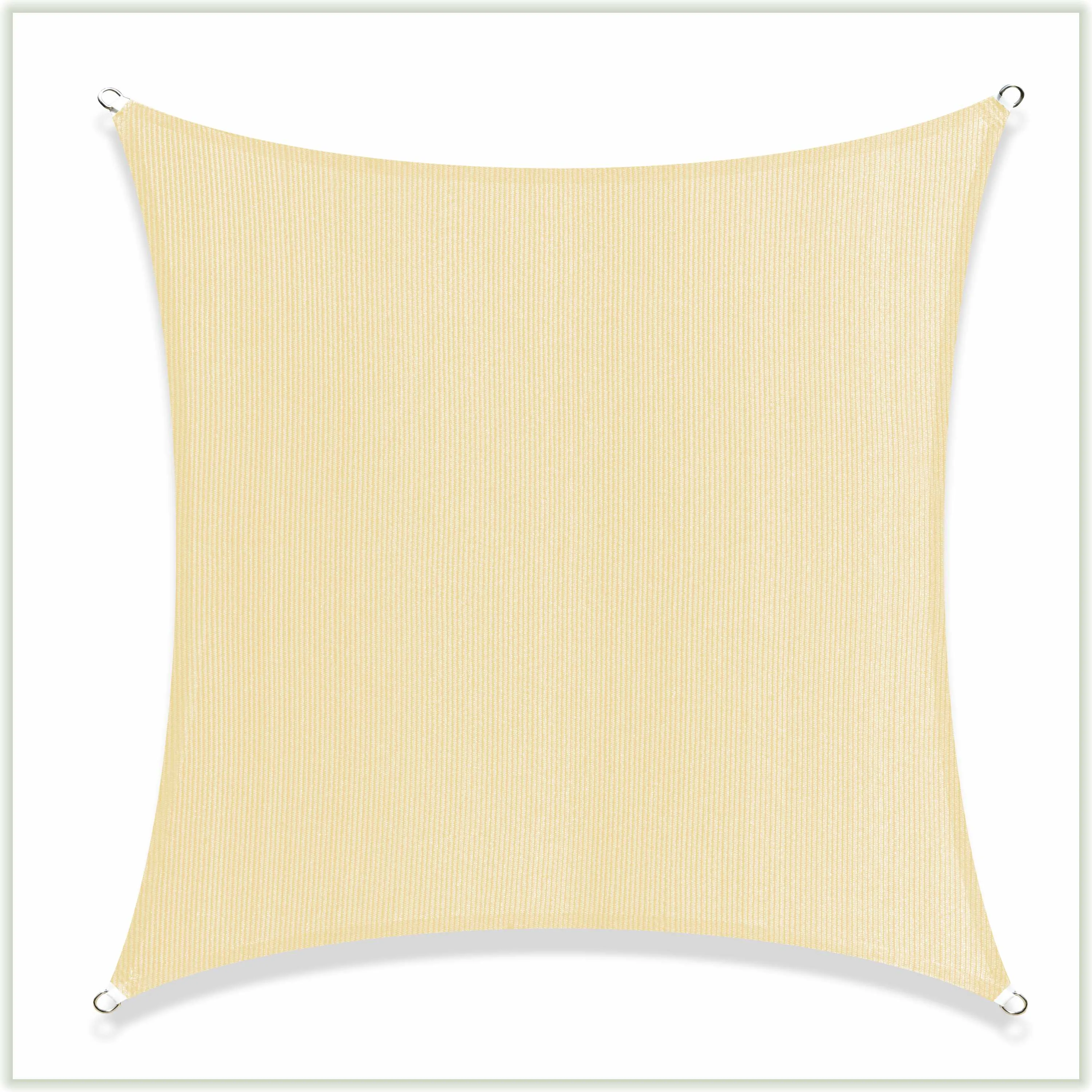 Square Sun Shade Sail Canopy, Commercial Grade, 4 Sizes, 8 Colors