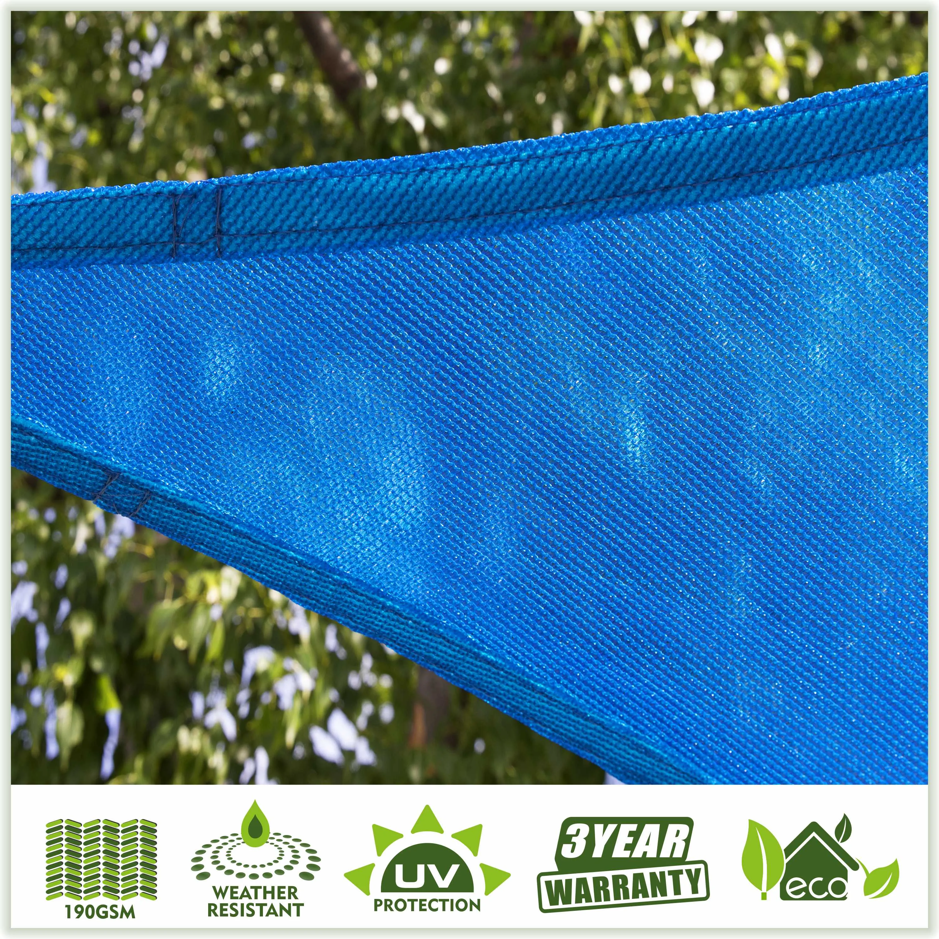 Square Sun Shade Sail Canopy, Commercial Grade, 4 Sizes, 8 Colors