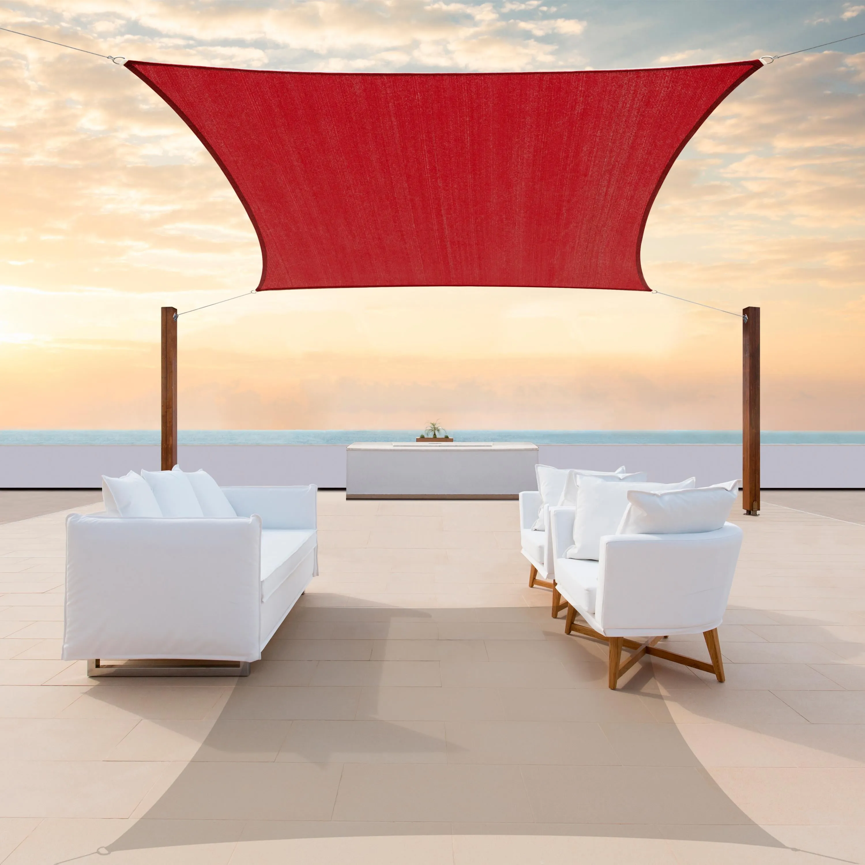 Square Sun Shade Sail Canopy, Commercial Grade, 4 Sizes, 8 Colors