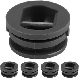 Surfboard Leash Plug, 5pcs 2.5cm Surfing Plug Surfboard Leg Rope Leash Plug Kayak Accessories Equipment(Black)