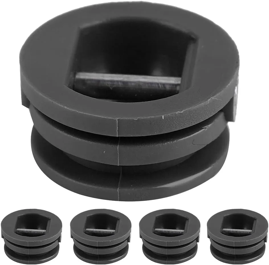 Surfboard Leash Plug, 5pcs 2.5cm Surfing Plug Surfboard Leg Rope Leash Plug Kayak Accessories Equipment(Black)