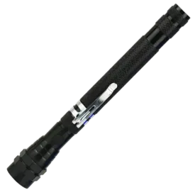 Telescopic magnetic LED flashlight